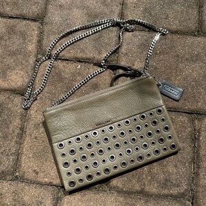 NWOT Coach Grommet Double Zip Crossbody Bag